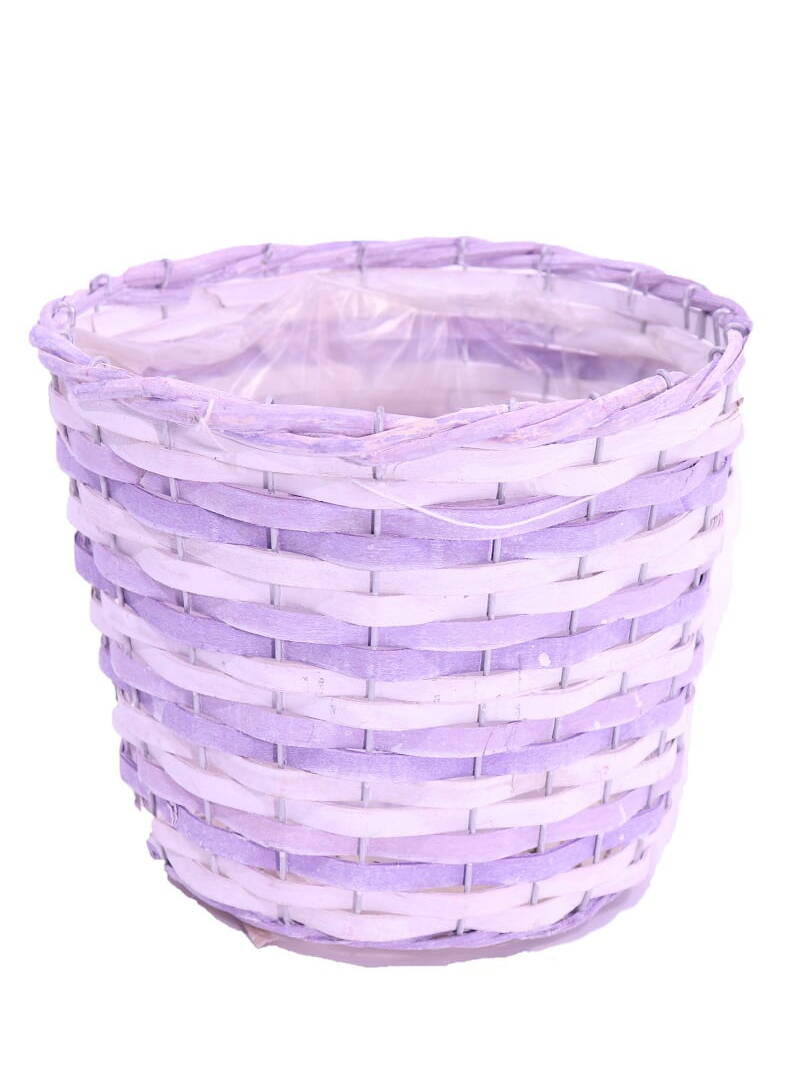 cesta porta vaso Round Tall Woodpc basket lilla