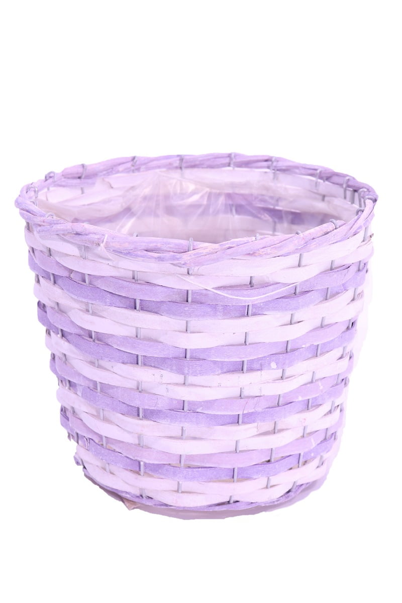 cesta porta vaso Round Tall Woodpc basket lilla