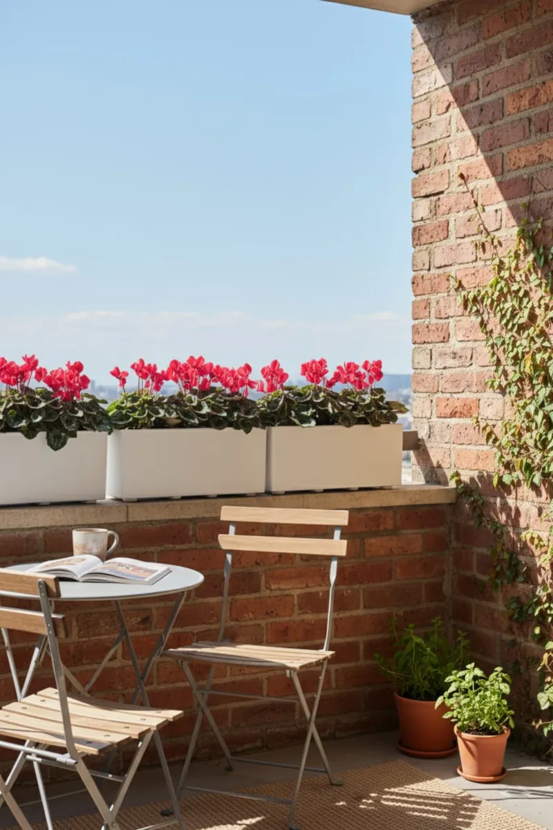 Ciclamino Rosso Cassetta Millennium Bianca Balcone online