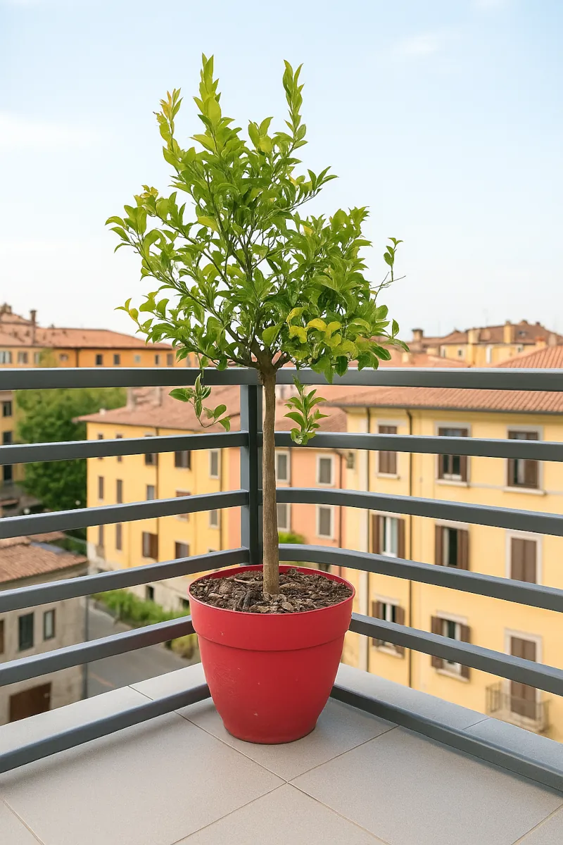 Limone Lunario - Citrus Limon Vaso Rosso Balcone egarden.store online