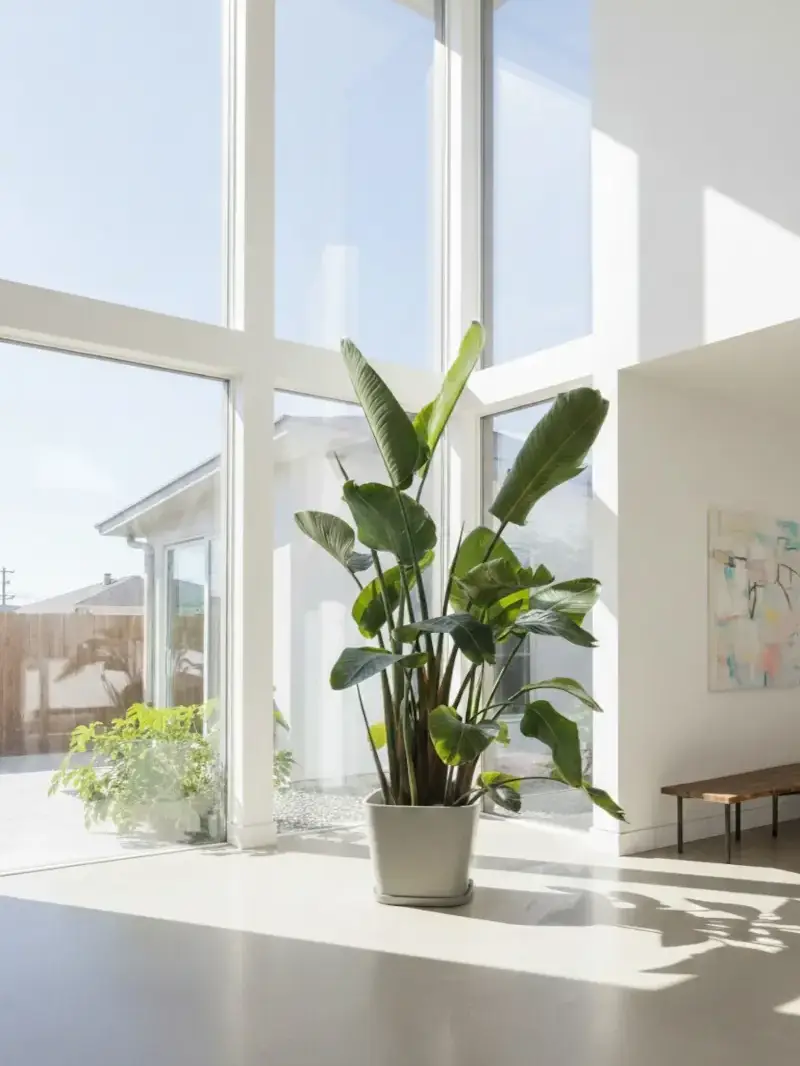 Strelitzia Nicolai v30 Origin Quadro Grigio v38 egarden.store Casa online