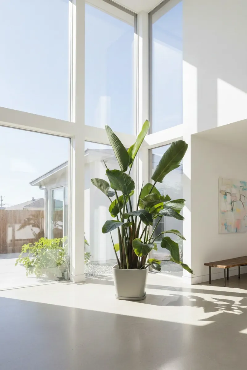 Strelitzia Nicolai v30 Origin Quadro Grigio v38 egarden.store Casa online