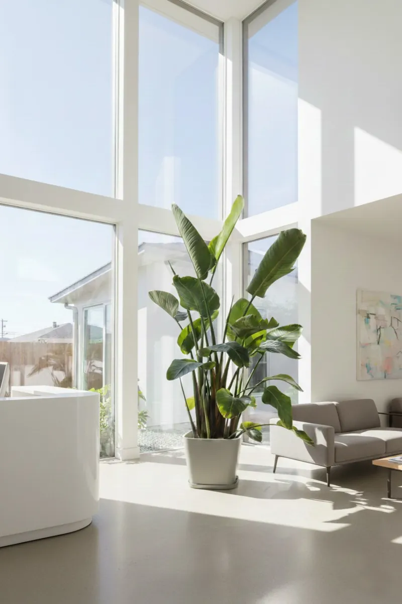 Strelitzia Nicolai v30 Origin Quadro Grigio v38 egarden.store Ufficio online